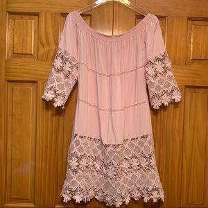 Solitaire Swim Blush Pink Coverup Medium